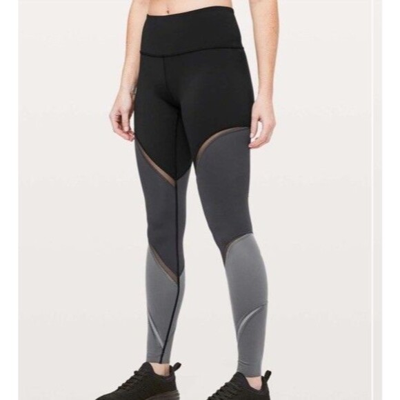 Lululemon Size 4 Colour Me Ombre Tight 28" Black Gray - Picture 1 of 5